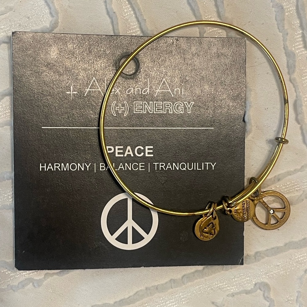 Alex and Ani World Peace expandable bangle